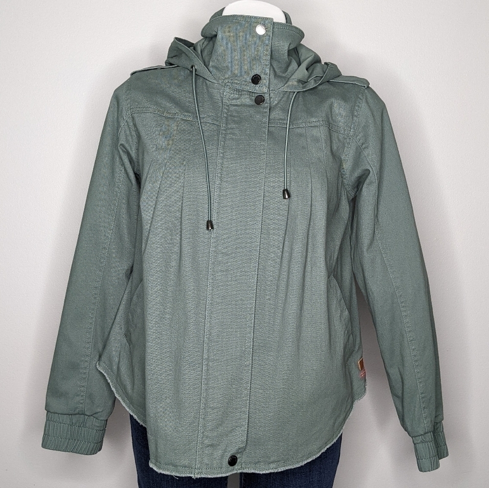 Peace Love World green I Am Love hooded jacket XS